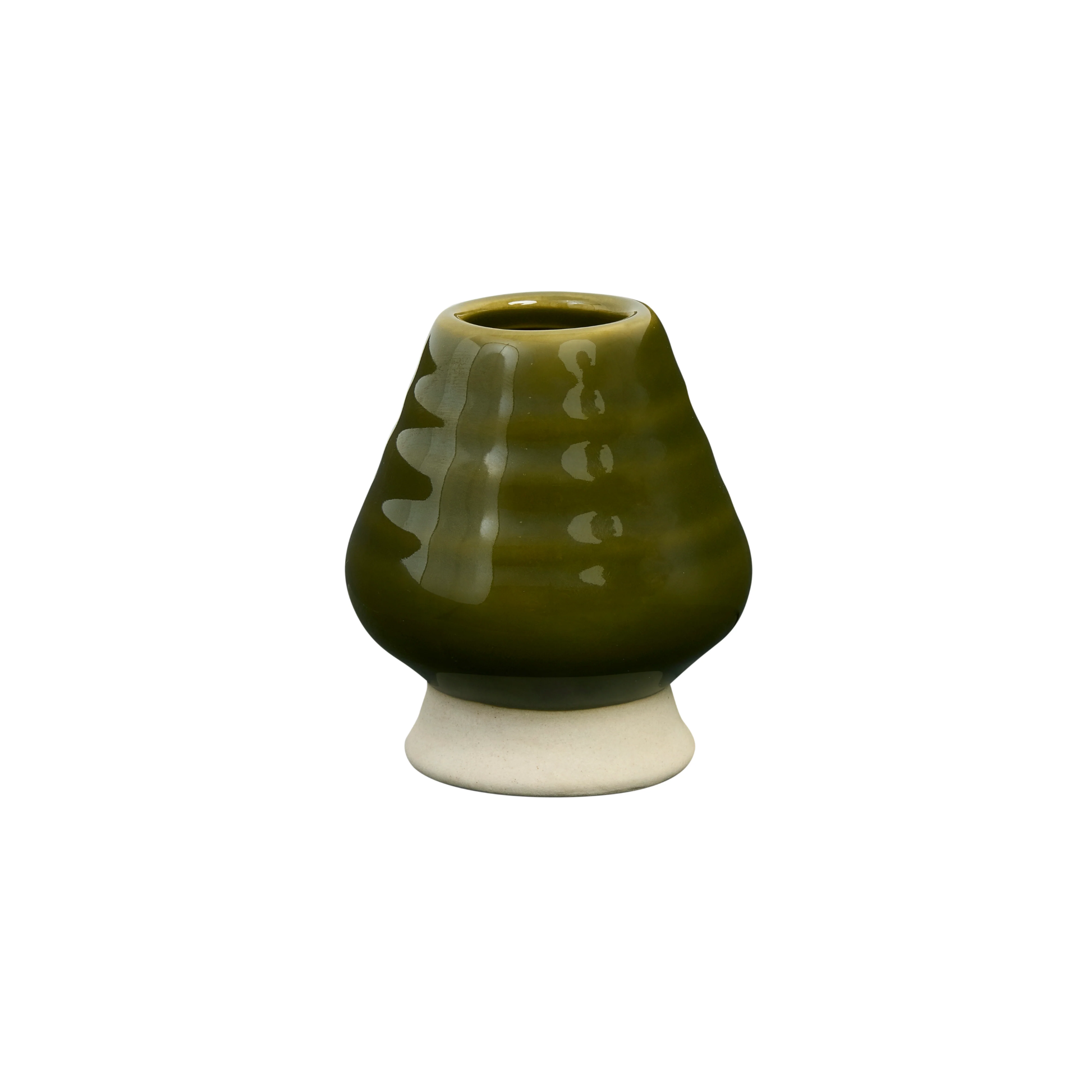 Side view of the whisk holder from Robert Gordon Matcha 4 Piece Set Matcha.