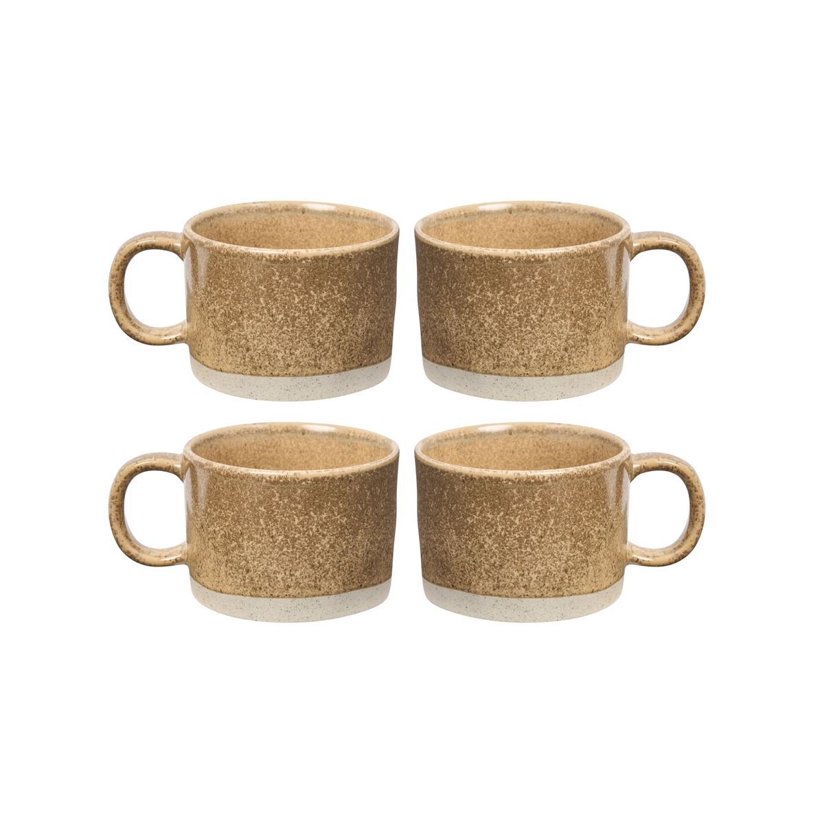Side view of the Robert Gordon Mineral Mugs (set of 4) Zircon featuring reactive glaze finish over an earthly clay body durable stoneware.