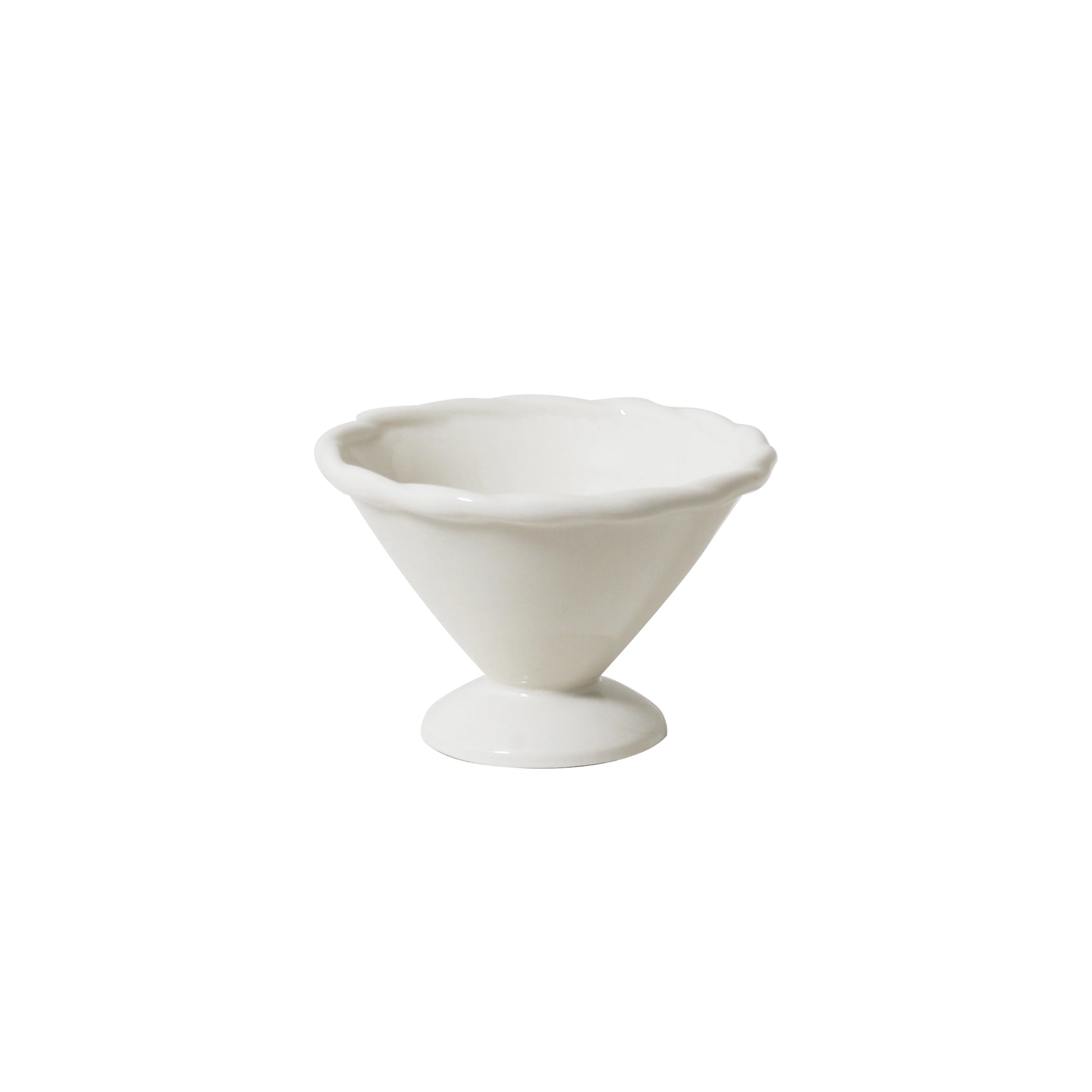 Robert Gordon vintage table knot condiment bowl vanilla side view