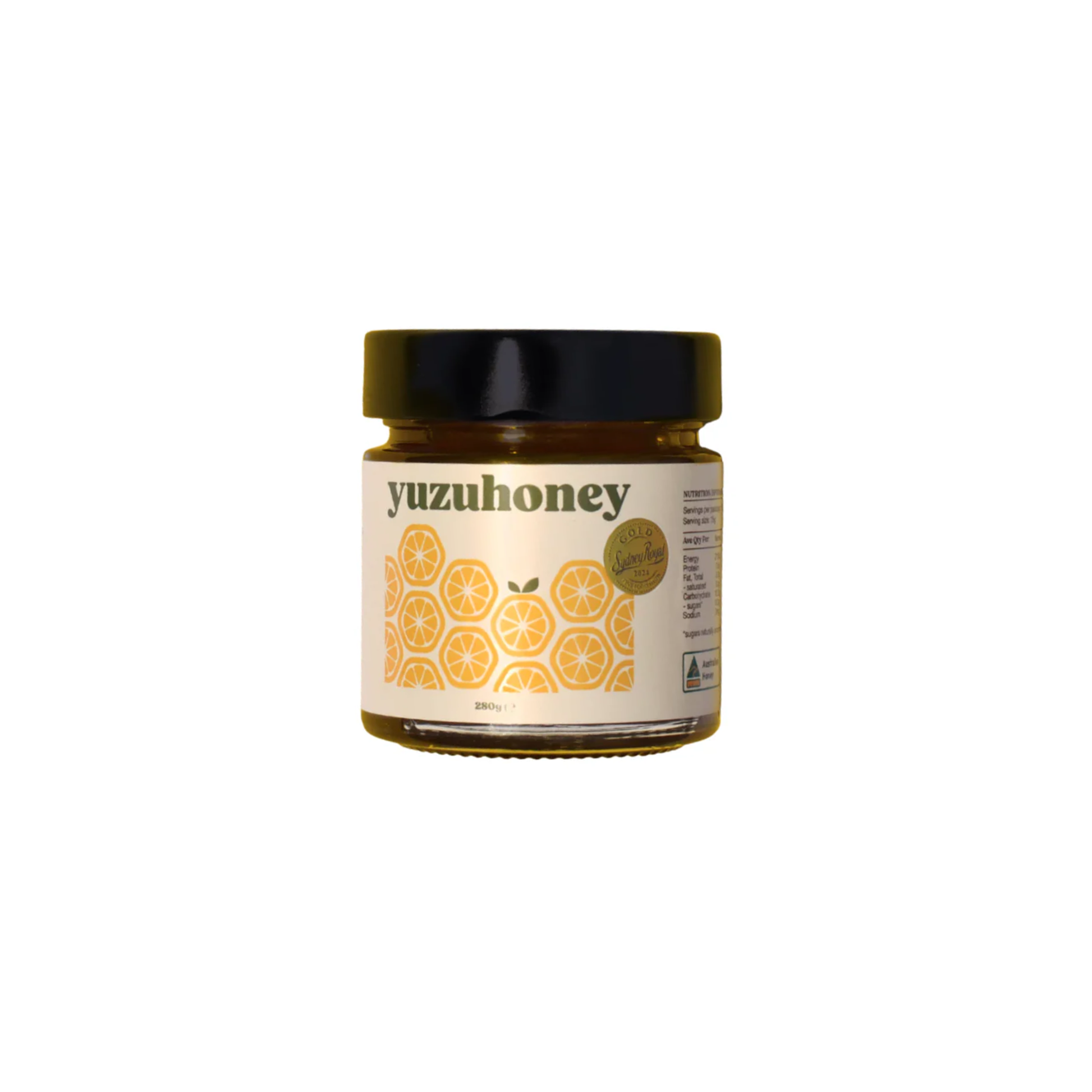 Rooftop Bees yuzu honey front view of jar and lablel
