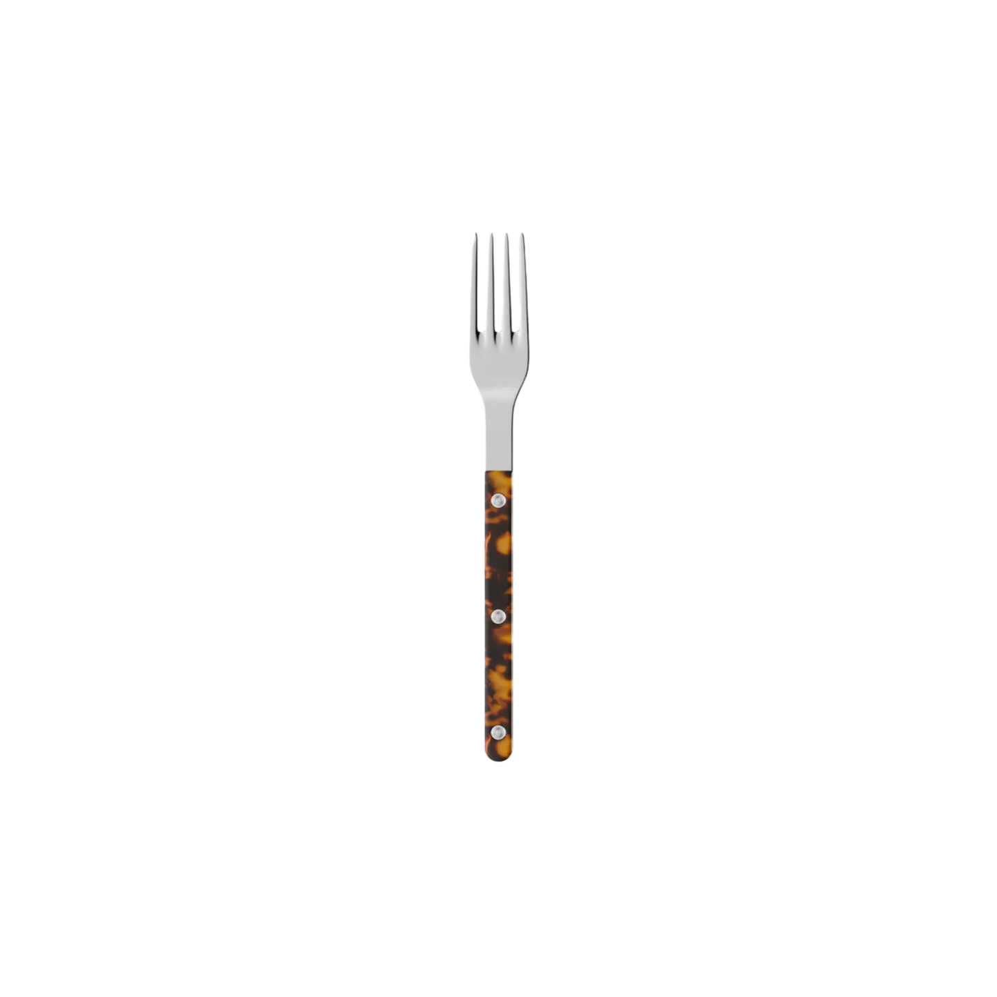 Sabre Paris Bistrot Dinner Fork - 22cm stainless steel fork with acrylic handle and riveted French bistro design. Elegant, durable, and dishwasher-safe, perfect for everyday dining or special occasions.