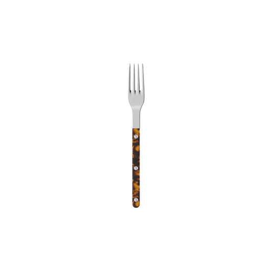 Sabre Paris Bistrot Dinner Fork - 22cm stainless steel fork with acrylic handle and riveted French bistro design. Elegant, durable, and dishwasher-safe, perfect for everyday dining or special occasions.