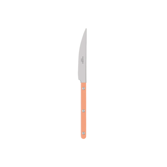Sabre Paris Bistrot Dinner Knife - 24cm stainless steel knife with durable nylon handle and visible rivets. Elegant, dishwasher-safe cutlery inspired by classic bistro style, perfect for everyday meals or stylish table settings.
