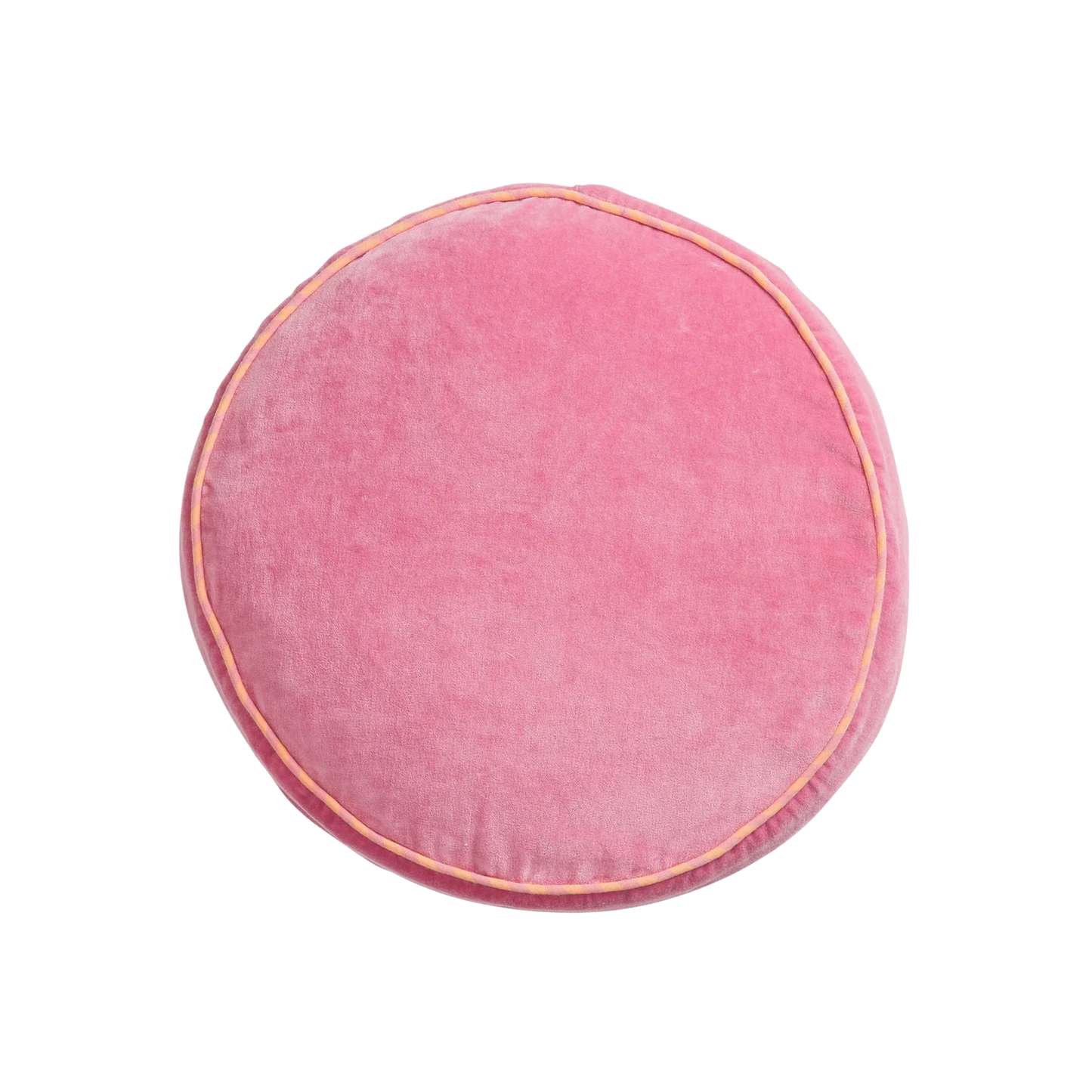 Sage & Clare Velvet Castillo round rose water cushion front view