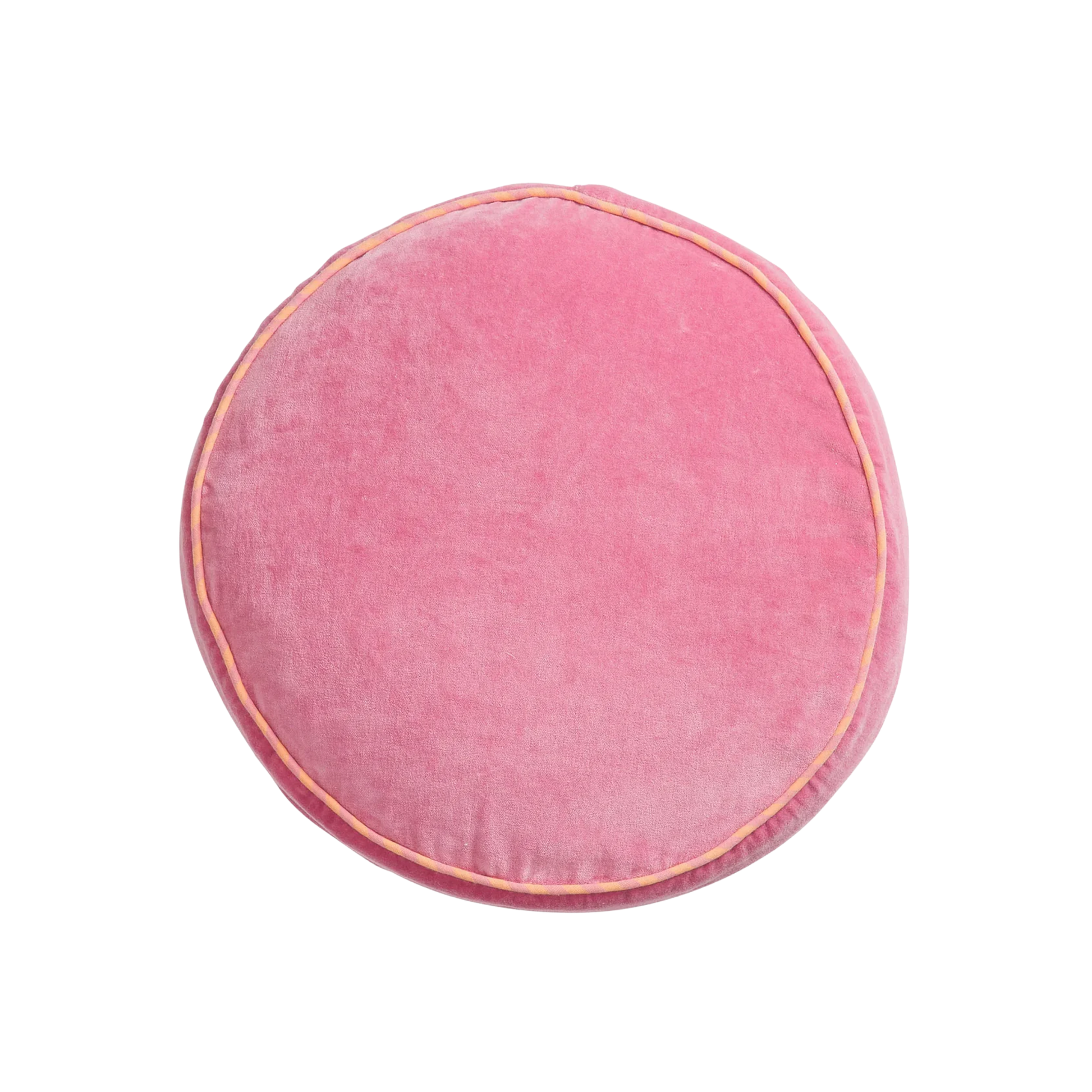 Sage & Clare Velvet Castillo round rose water cushion front view