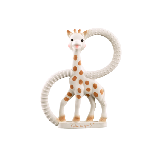 Sophie La Girafe teething ring unpackaged front view