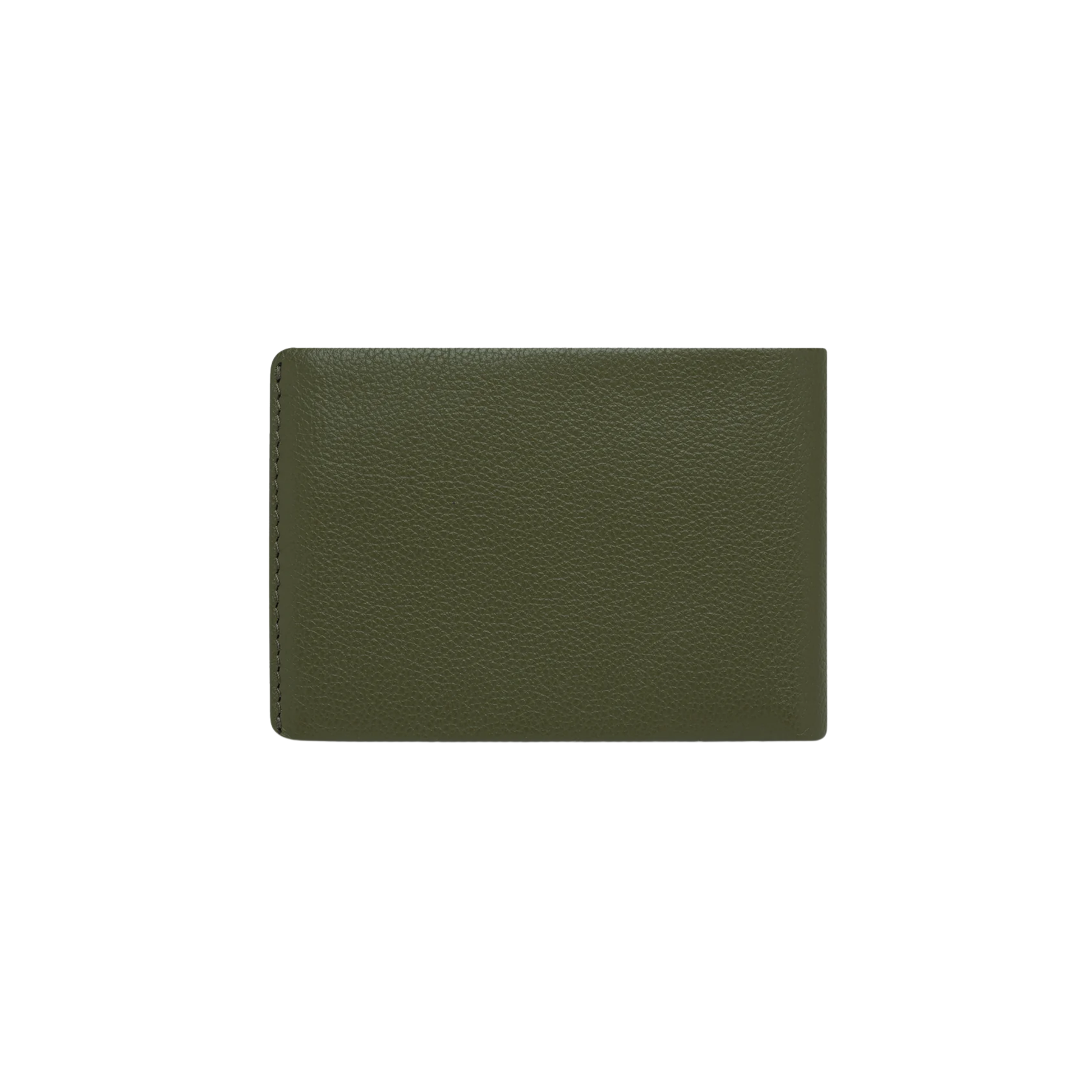 Back view of the Status Anxiety Wallet Jonah Khaki from premium Italian leather with 6 card slots, and fits AUD & USD.