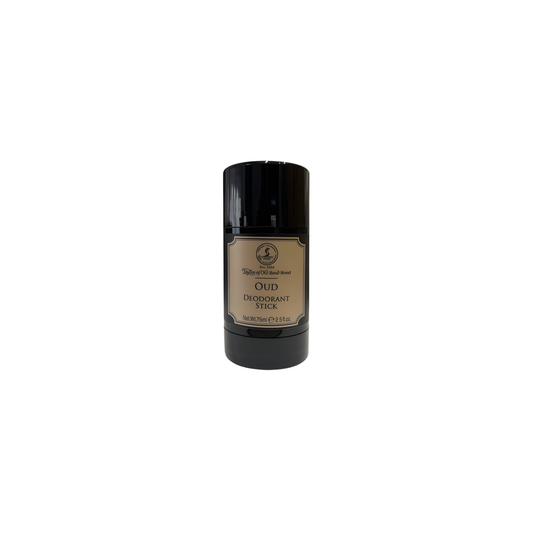 Front view of Fathom deodorant stick 75ml Oud, aluminium free men's deodorant with warm woody oud fragrance, lightly scented grooming essential for everyday use.