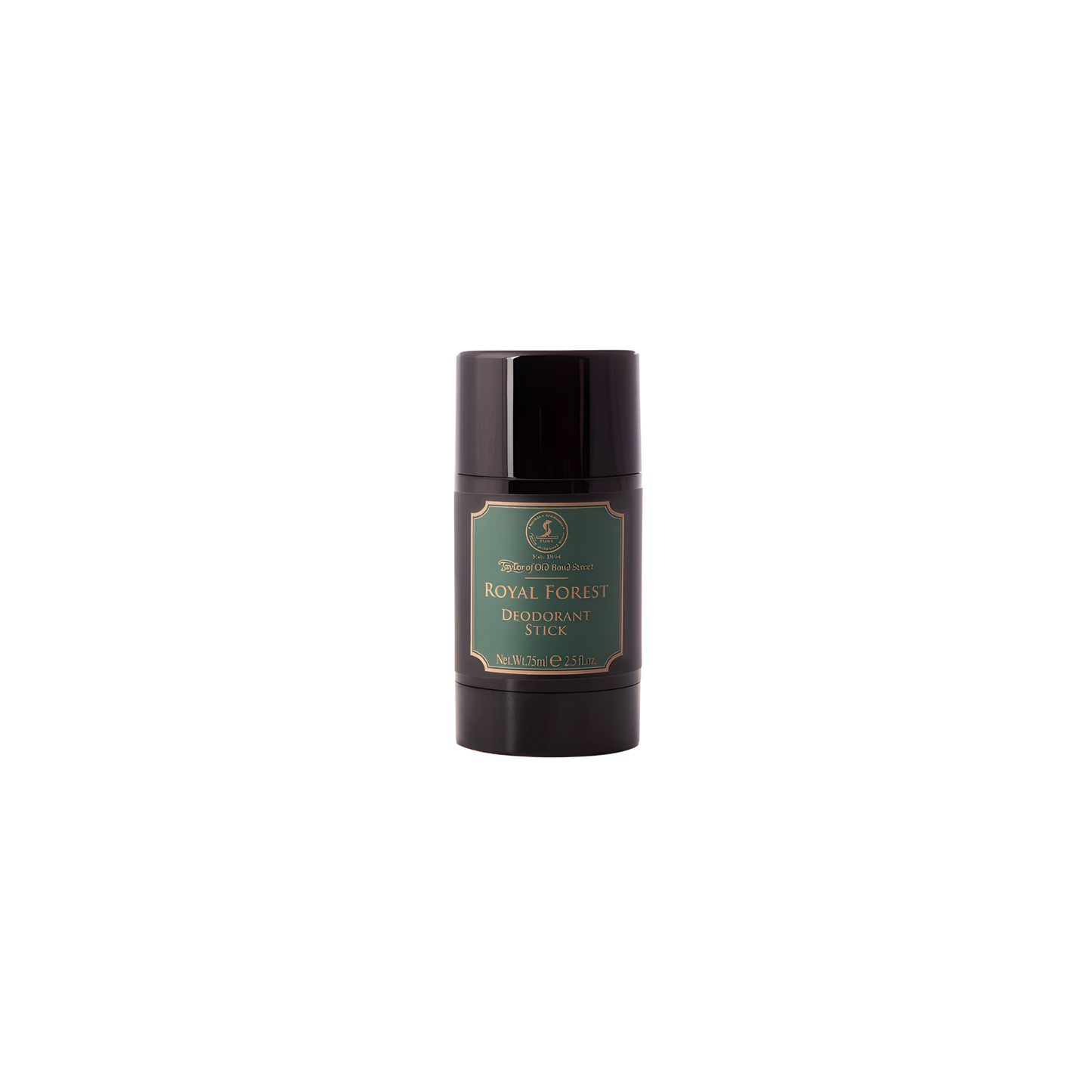 Front view of Fathom deodorant stick 75ml Royal Forest with woody herbal fragrance, notes of bergamot, green apple, black pepper, cedarwood, lavender, patchouli, amber and vanilla, deodorant for men.