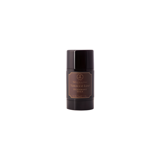 Front view of Fathom deodorant stick 75ml Tobacco Leaf, aluminium free men's deodorant with warm tobacco fragrance, bergamot and grapefruit notes with subtle coffee and leather finish.