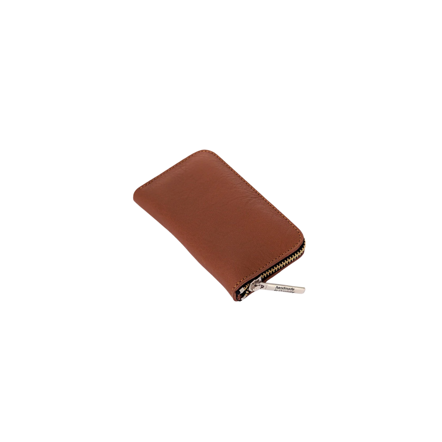 Tan manicure set case zipped up front view