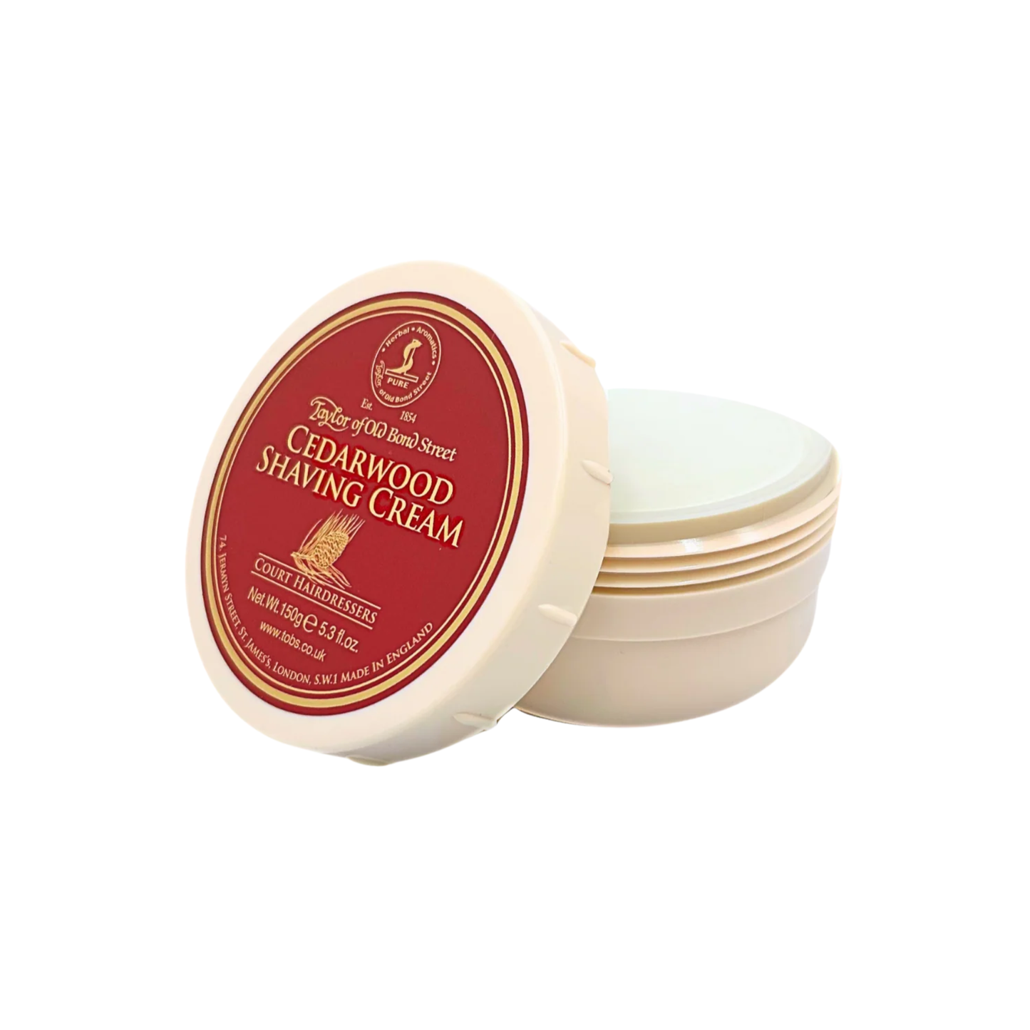 Open Taylor of Old Bond Street Shaving Cream Bowl 150g Cedarwood.