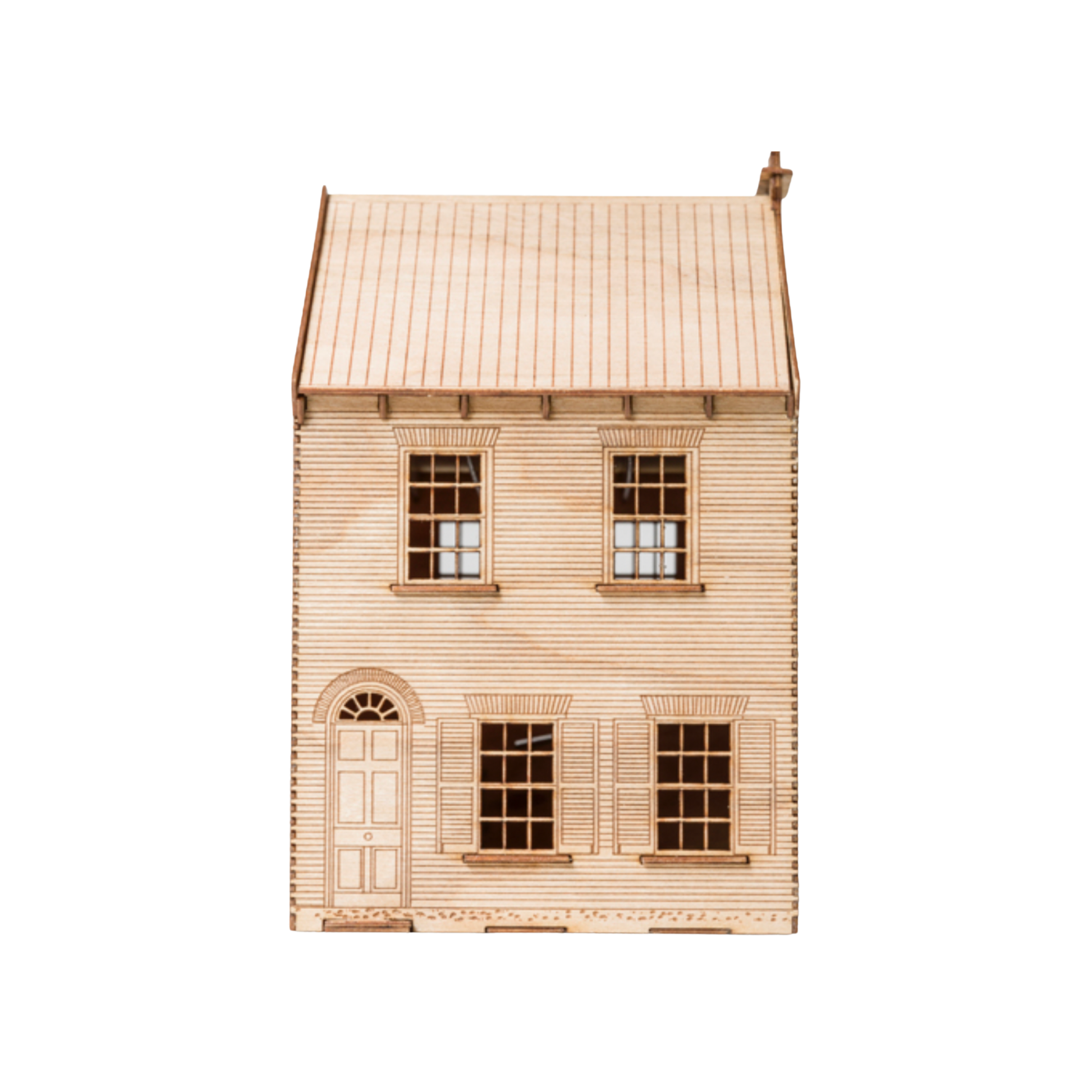 The Little Building Co wooden Model House Regency Terrace straight on front view