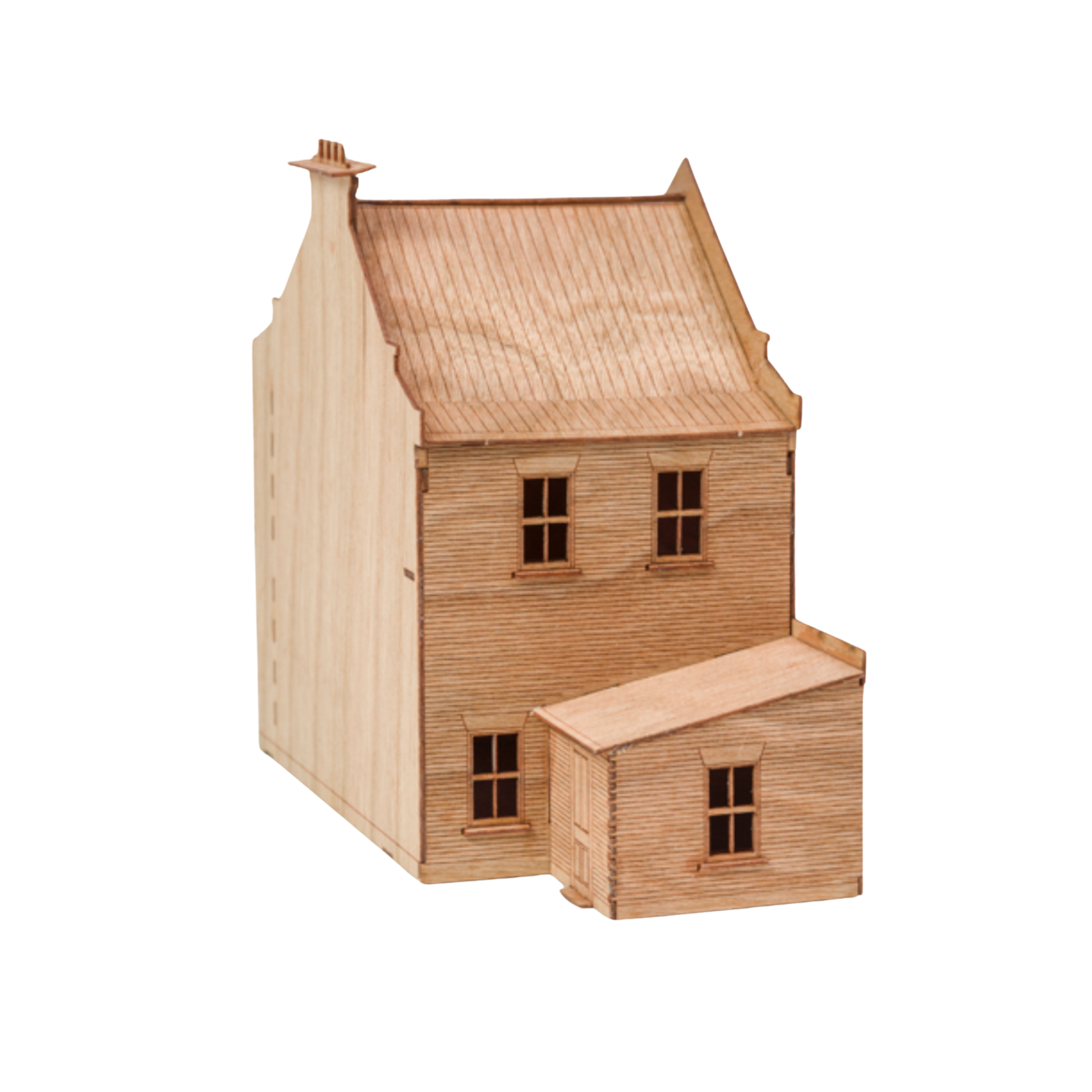 The Little Building Co wooden Model House Surry Hills Terrace slight angle back view