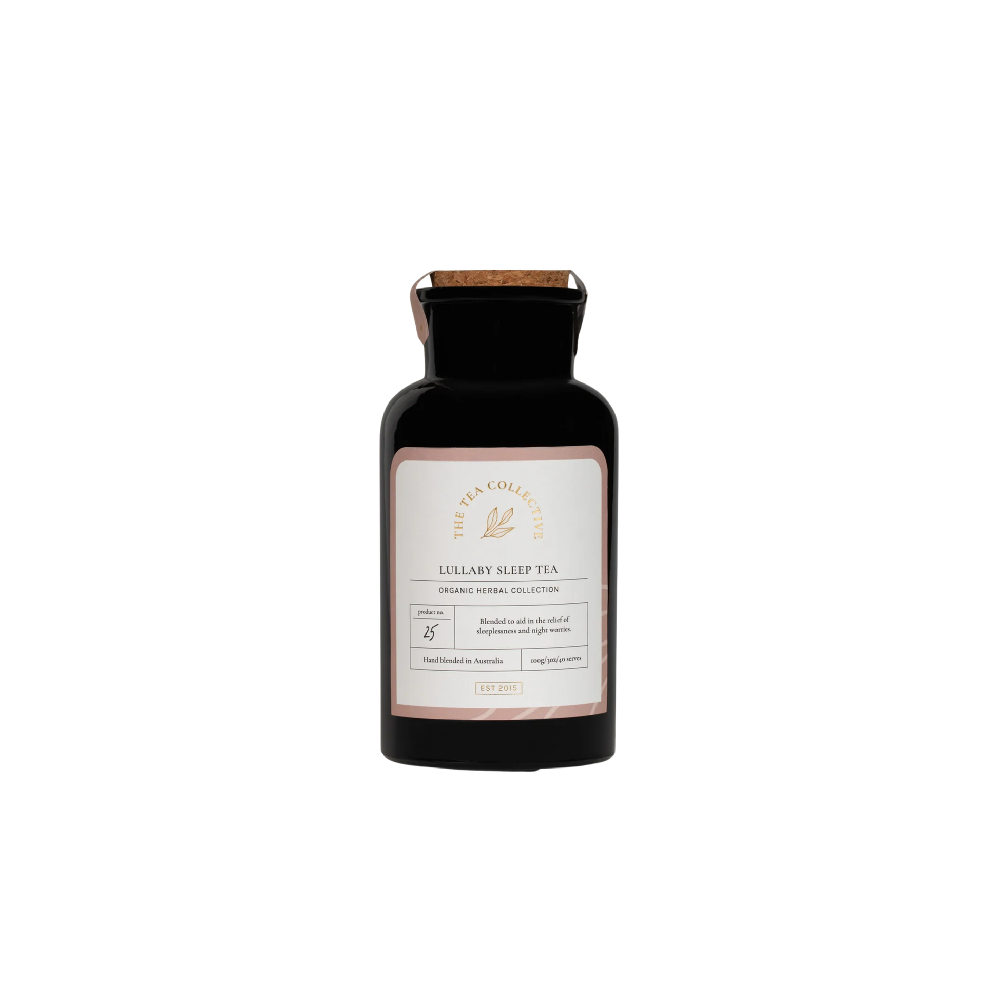 The Tea Collective loose leaf lullaby sleep tea in jar front view