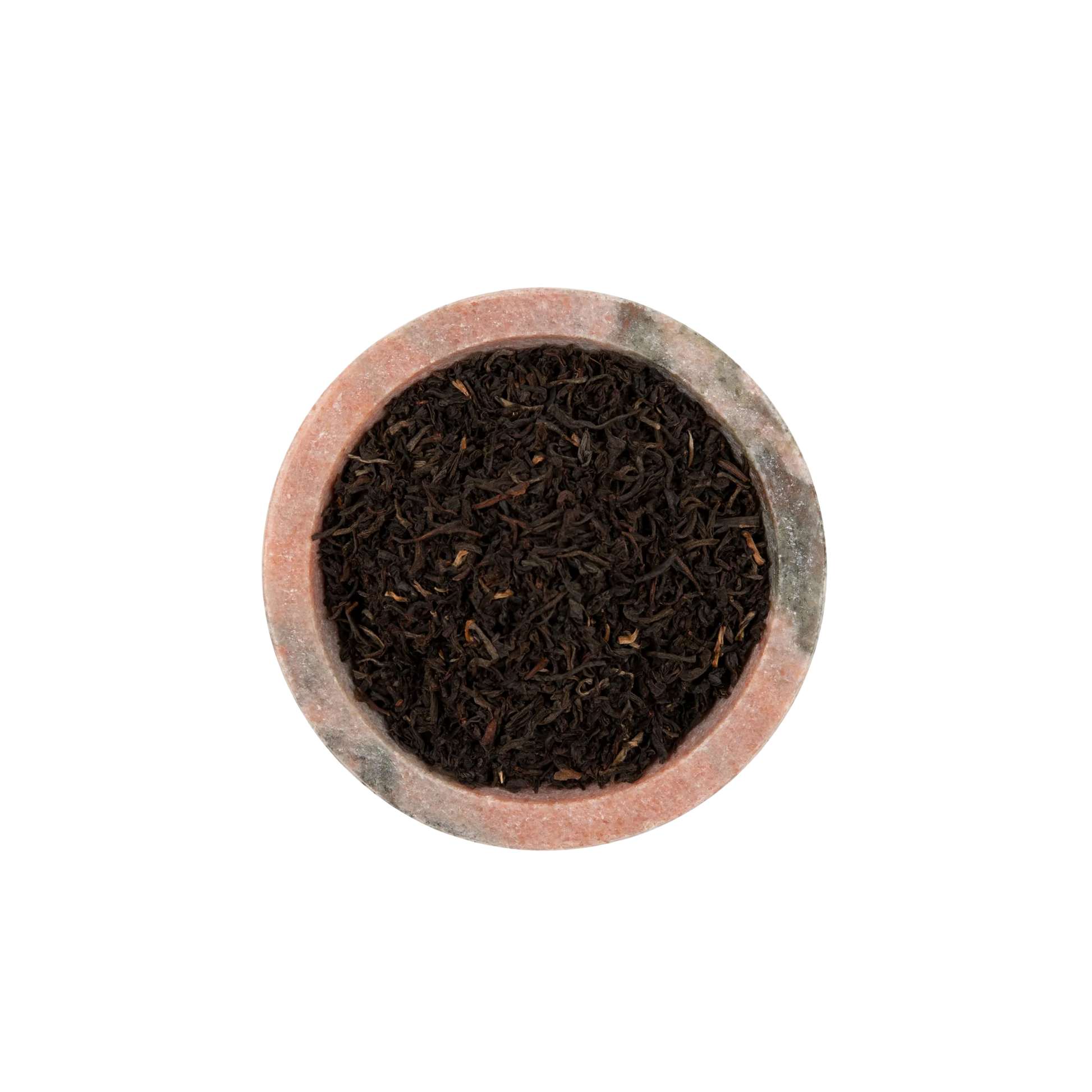 The Tea Collective loose leaf organic english breakfast tea in bowl top view