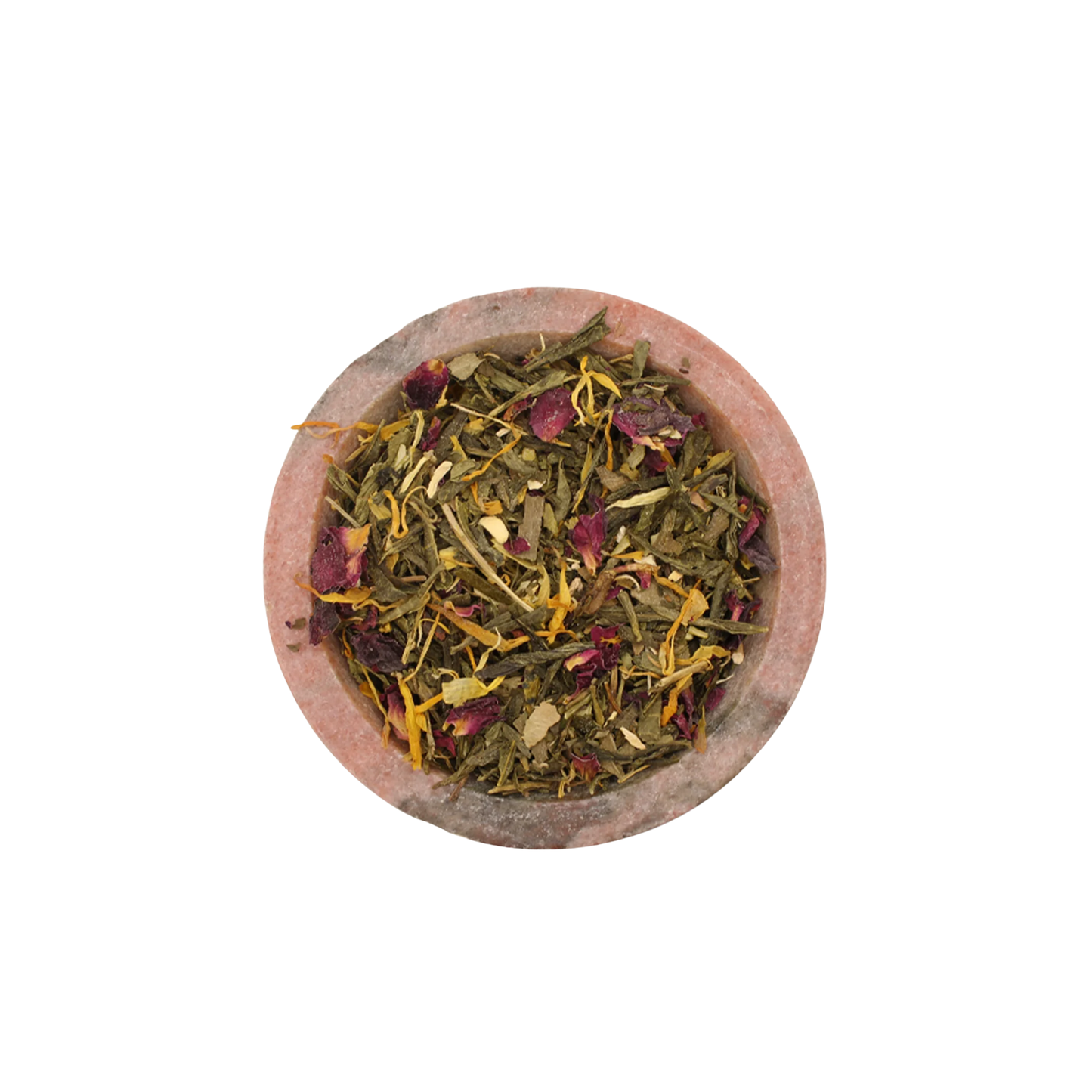 The Tea Collective loose leaf skin elixir tea in bowl top view