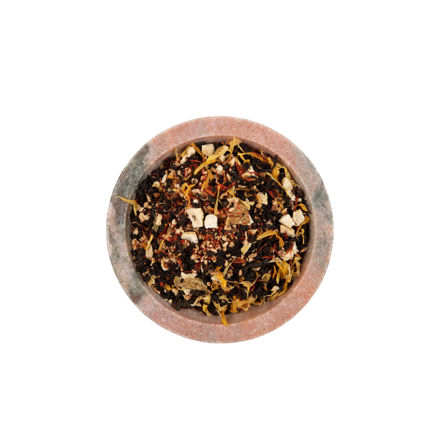 The Tea Collective loose leaf st clemens oranges and lemons tea in bowl top view