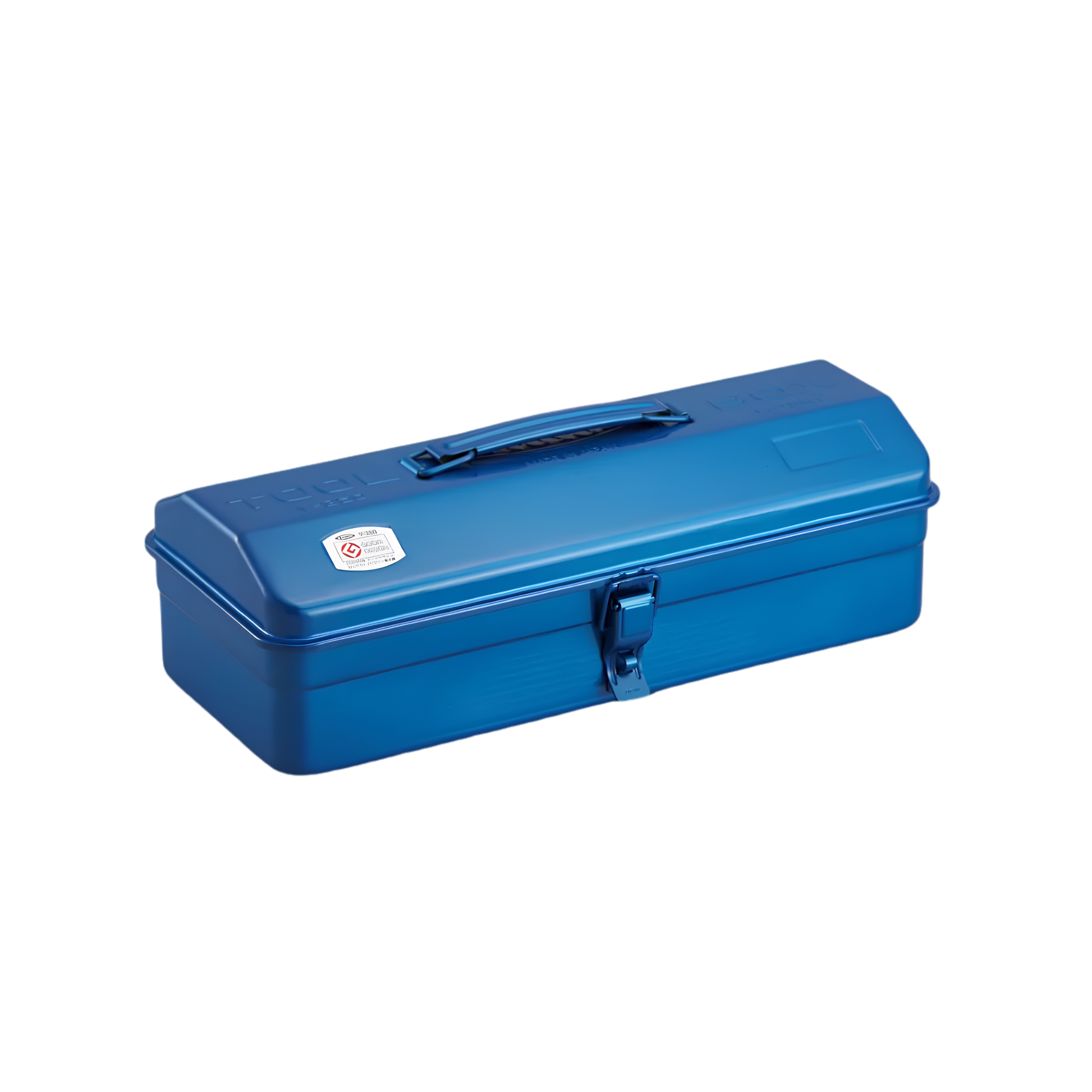 Side view of the Toyo Toolbox Camber Top Y-350 Matte Blue from pressed steel, combines with ample storage capacity and sleek stylish look.