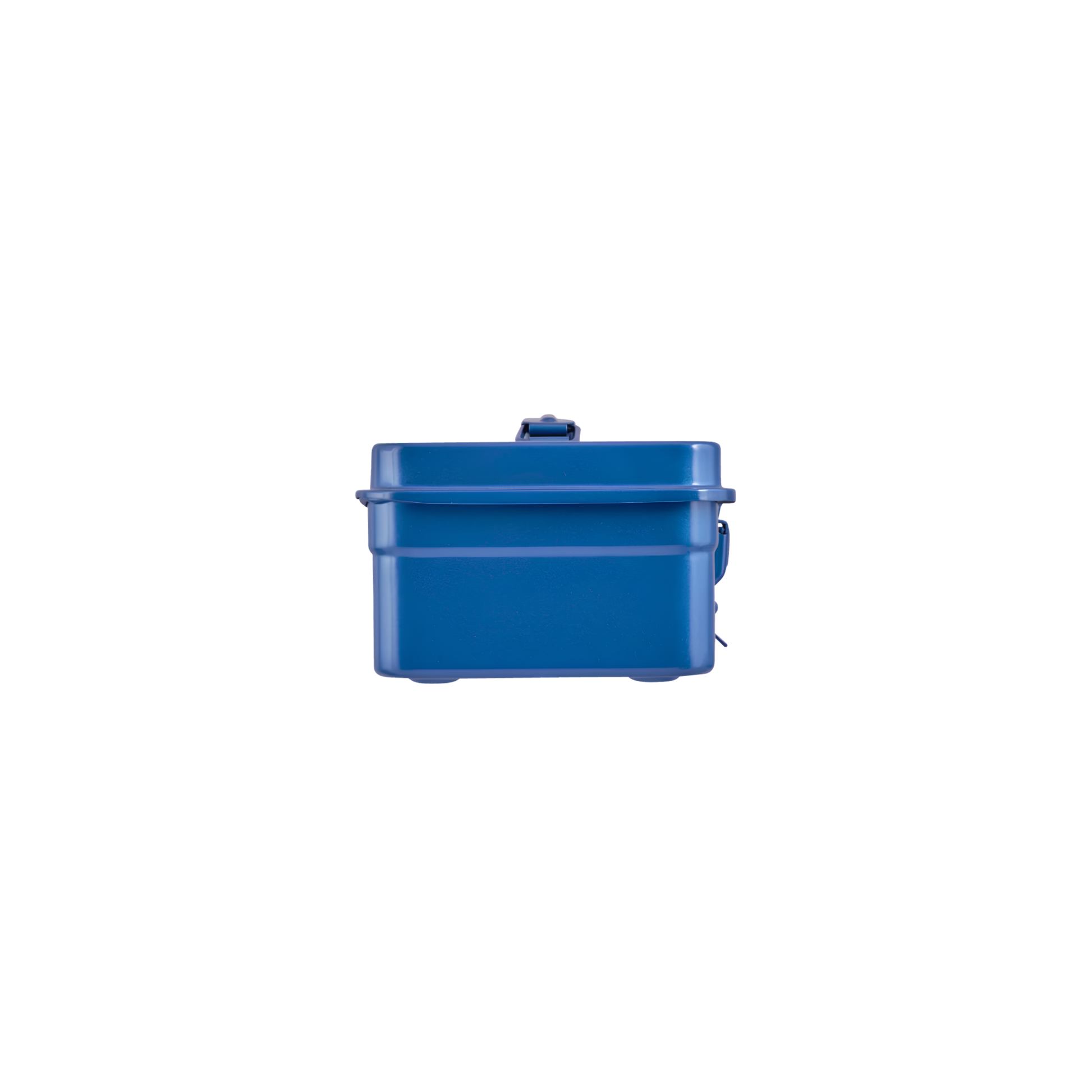 Side view of the Toyo Toolbox Trunk Shape T-320 Blue with ample storage capacity and sleek stylish look.
