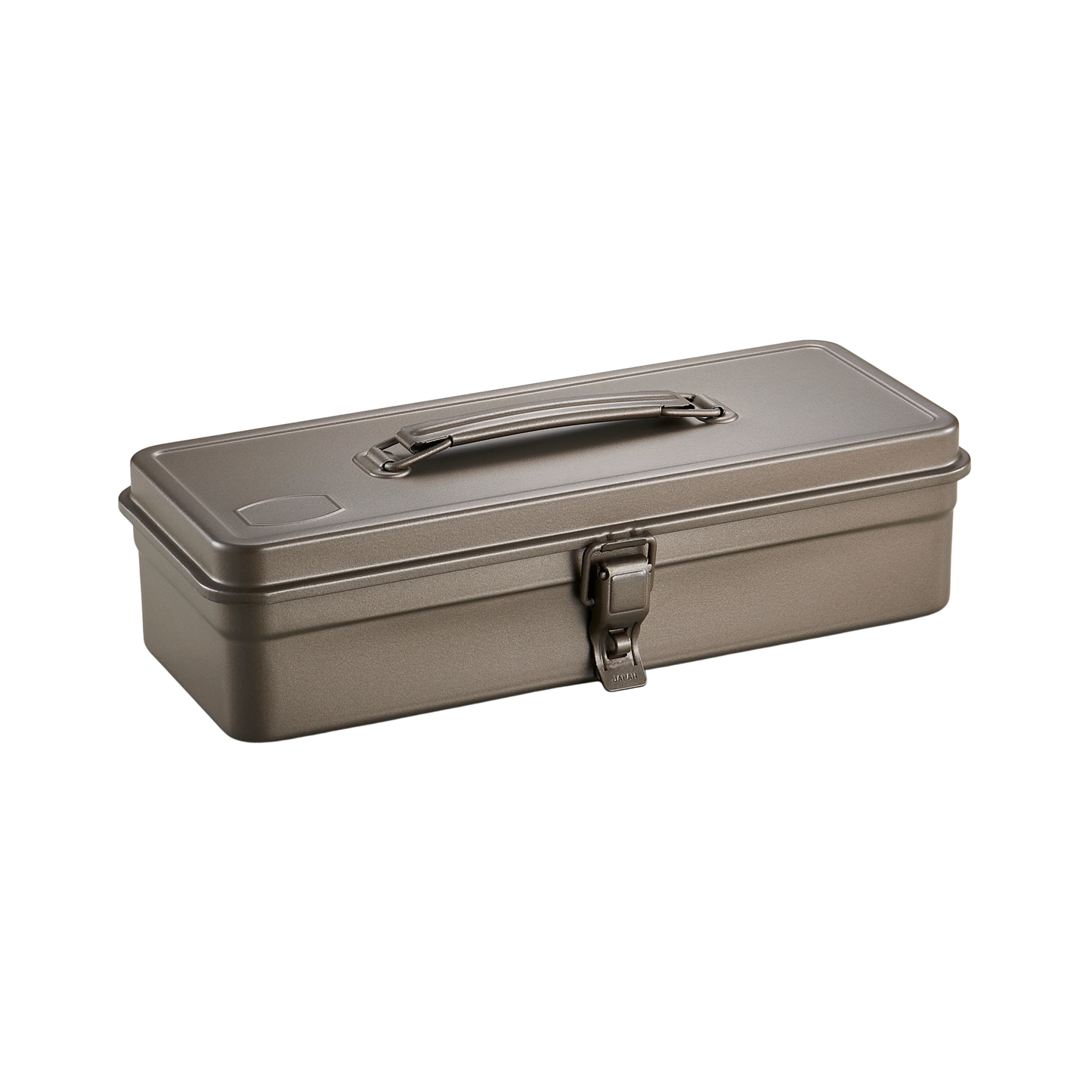 Closed Toyo Toolbox Trunk Shape T-320 Titanium crafted from a single pressed steel, smooth and rounded design with matte texture that's gentle on hands.