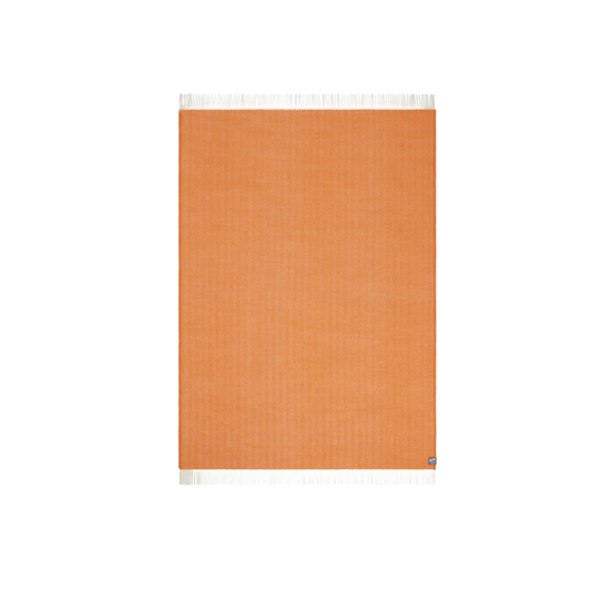 Waverly Mills herringbone throw ginger unfolded