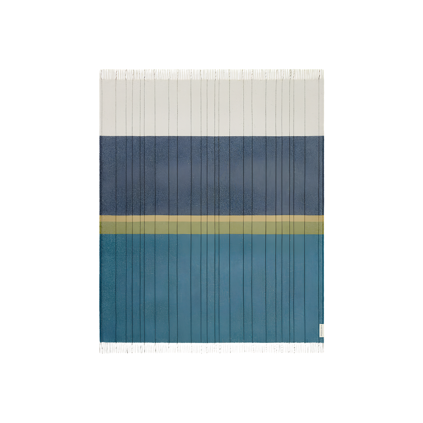Front view of the Waverley Mills Terrain Throw Three Capes inspired by Tasmania's dramatic coastal trail, made from wool.