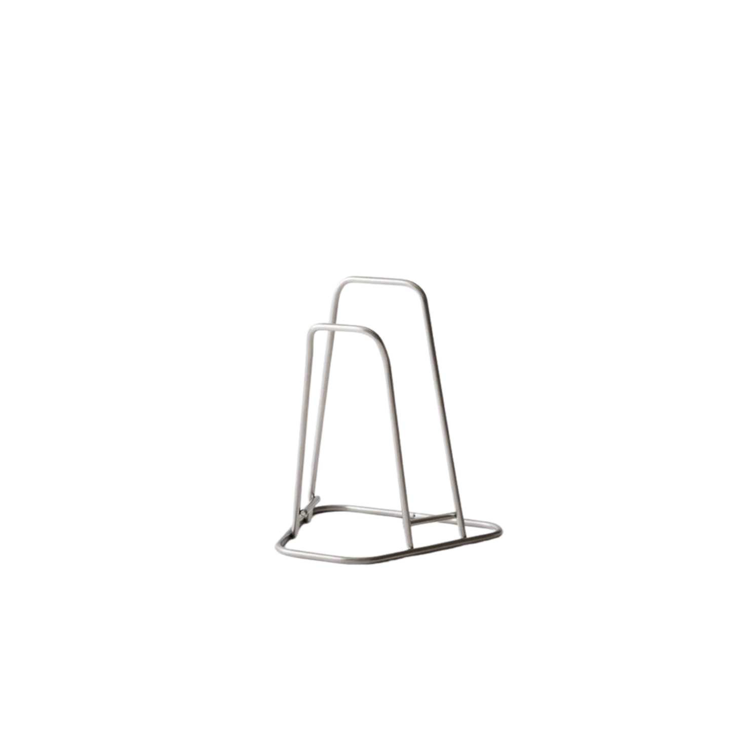 Woodpecker Manaita chopping board stand front angled view
