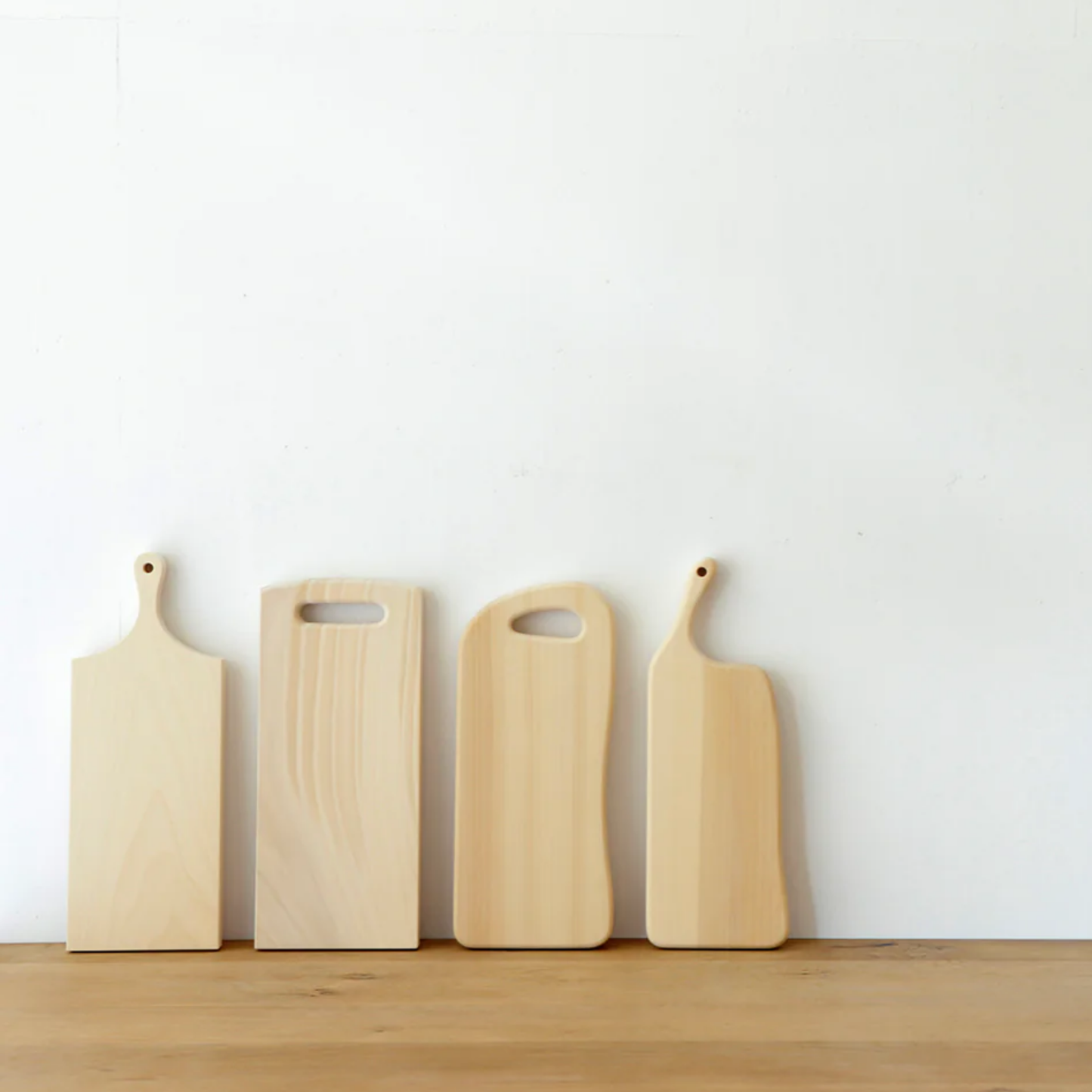 Woodpecker Manaita chopping board small collection on display next to eachother